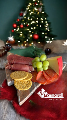 Tabla De Quesos de Mármol Modelo Pino