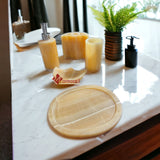 JUEGO DE BAÑO EN ONIX NARANJA NATURAL 0070