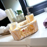 JUEGO DE BAÑO EN ONIX NATURAL OVAL 0050