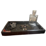 CHAROLA DE AMENIDADES MARMOL NEGRO TERMINADO PULIDO 30X17X3 CM, HOTEL