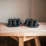 TEQUILEROS DE MARMOL Y ONIX 6 PIEZAS