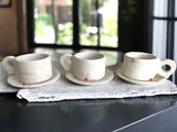 Juego De Taza Con Plato En Piedra Natural De Mármol Y Ónix
