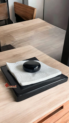 SERVILLETERO DE MARMOL NEGRO