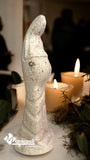 Virgen de la Dulce espera en mármol natural 22 cm