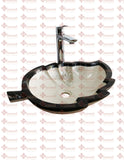 Ovalin, Lavabo De Mármol Diseño Hoja: MARMOL BELLAGIO/MARMOL NEGRO. ENVIO GRATIS