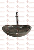 Ovalin, Lavabo De Mármol Diseño Canoa: MARMOL GRIS SANTO TOMAS. ENVIO GRATIS