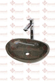 Ovalin, Lavabo De Mármol Diseño Canoa: MARMOL GRIS SANTO TOMAS. ENVIO GRATIS