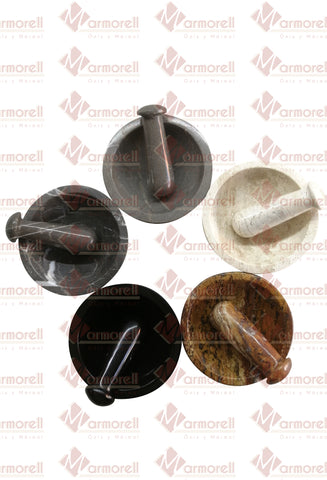 MORTERO DE MÁRMOL 12X5 CM, ESPECIES, PASTILLAS, TÉ