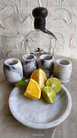 TEQUILEROS BARRILITO DE MARMOL VEGO NATURAL.
