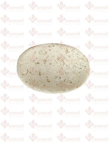 JABONERA OVALADA DE MARMOL NATURAL 12X8 CM
