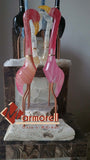 Pareja De Flamingos, Garzas Decorativas Onix Y Marmol 40 Cm