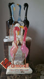 Pareja De Flamingos, Garzas Decorativas Onix Y Marmol 40 Cm