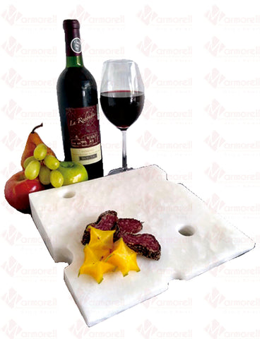 TABLA PARA QUESOS CUADRADA EN PIEDRA DE ONIX NATURAL