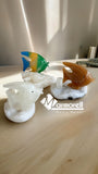 PEZ TROPICAL DE ÓNIX DECORATIVO CON PORTALAPICERO