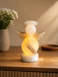 Lámpara Ángel “Gotita” de Ónix Natural | Luz Decorativa Artesanal | 12 cm