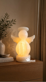 Lámpara Ángel “Gotita” de Ónix Natural | Luz Decorativa Artesanal | 12 cm
