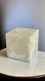 LAMPARA CUBO DE ONIX NATURAL 10X10X10 CM