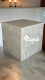 CUBO DE MARQUETERIA DE ONIX 50X50X50 CM, ONIX BLANCO. ENVIO GRATIS