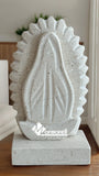 VIRGEN DE GUADALUPE EN PIEDRA DE MARMOL 15 CM