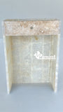 LAMPARA PARED ARBOTANTE. PIEDRA ONIX MOD: GRAPA 30X20 CM
