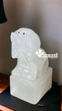 Lampara de ónix, modelo perrito 13 cm