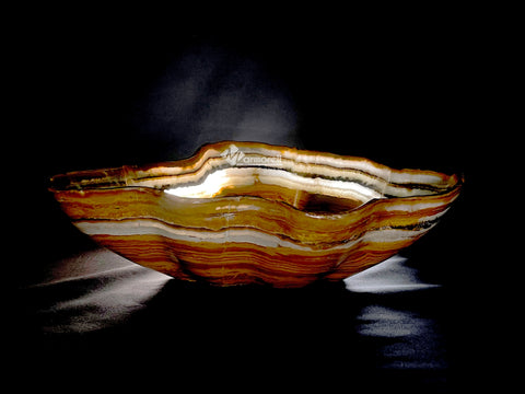 BELLÍSIMO BOWLS DE ÓNIX NATURAL VERDE TALÁN CON VETAS NATURALES 054