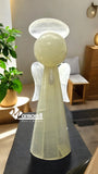 LÁMPARA ANGEL DE PIEDRA ÓNIX NATURAL MOD: CANDY 30 CM