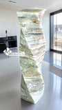 001 LÁMPARAS MOD. RIZADO DE PIEDRA ÓNIX NATURAL 1 M DE ALTURA, 20X20, ENVIO GRATIS