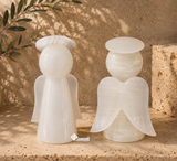 LÁMPARA ÁNGEL DE PIEDRA ÓNIX NATURAL MOD MIA 16 CM