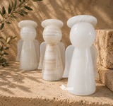 LÁMPARA ÁNGEL DE PIEDRA ÓNIX NATURAL MOD MIA 16 CM