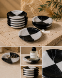 Charola Échecs | Mármol Negro & Blanco Vego | 12 cm