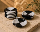Charola Échecs | Mármol Negro & Blanco Vego | 12 cm