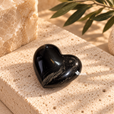 Corazón de Mármol Negro Pulido