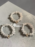 Pulsera de ónix natural con perla y medalla de Espíritu Santo