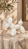Escultura Perro Globo | Ónix Blanco de Tehuacán — 15 cm