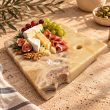 Tabla Formaggio | Mármol Natural — 25 × 25 cm