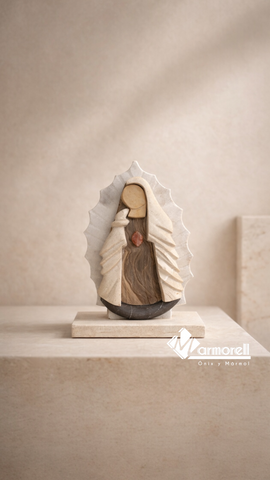 Virgen de Mármol en diseño 3D