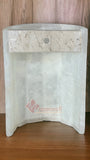 LAMPARA PARED ARBOTANTE. PIEDRA ONIX MOD: MEDIA CAÑA 20X15 CM