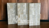 LAMPARA PARED ARBOTANTE. PIEDRA ONIX MOD: GRAPA 40X20X9 CM