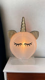 LÁMPARA UNICORNIO DE PIEDRA NATURAL DE ÓNIX, 13 CM DE ALTURA