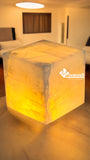 LAMPARA CUBO DE ONIX NATURAL 10X10X10 CM