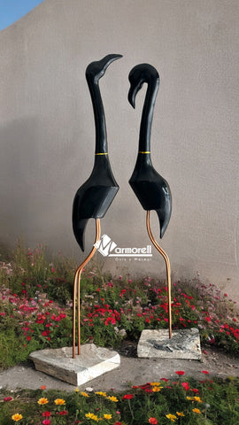 Pareja De Flamingos, Garzas Decorativas Onix Y Marmol 1 Metro, ENVIO GRATIS