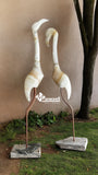 Pareja De Flamingos, Garzas Decorativas Onix Y Marmol 1 Metro, ENVIO GRATIS