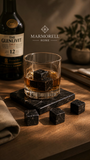 Cubos de Mármol Negro Natural para Whisky | Enfrían sin Diluir | 4 x 4 cm