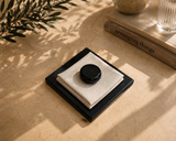 Servilletero de Mármol Negro Natural | Organizador de Servilletas para Mesa | Diseño Contemporáneo