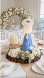 Lámpara Ángel de Ónix Natural Modelo Candy Azul | Luz Cálida Decorativa | 17 cm