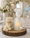 Lámpara Ángel de Piedra Ónix Natural Modelo Candy | Luz Decorativa Artesanal 17 cm