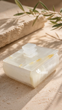 Alhajero de Ónix Blanco Natural | Caja Artesanal 7 × 7 cm