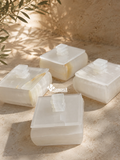 Alhajero de Ónix Blanco Natural | Caja Artesanal 7 × 7 cm