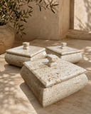 Alhajero Terras en Mármol Fiorito Natural | 10 × 10 cm